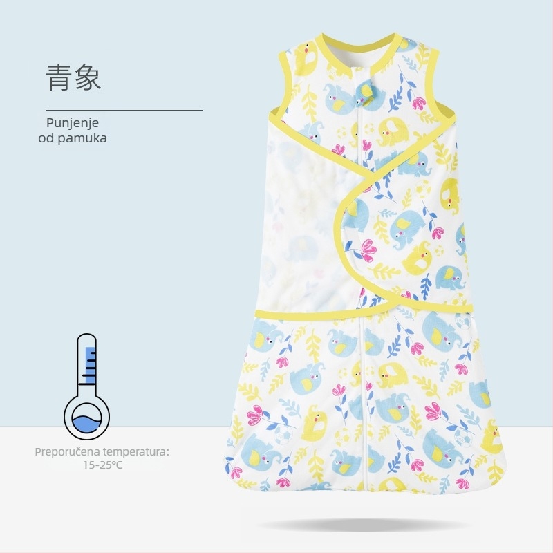Gusće zavijanje za novorođenčad – 100% pamuk, punjenje od svile pamuk, crtani uzorak, pogodno za bebe i djecu od 1–3 godine