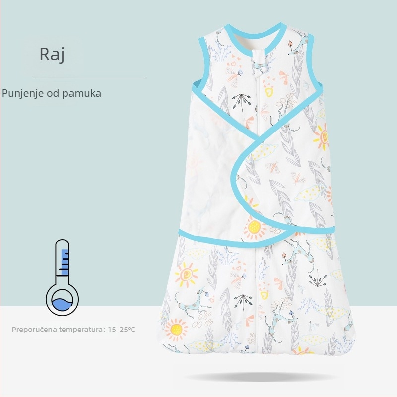 Gusće zavijanje za novorođenčad – 100% pamuk, punjenje od svile pamuk, crtani uzorak, pogodno za bebe i djecu od 1–3 godine