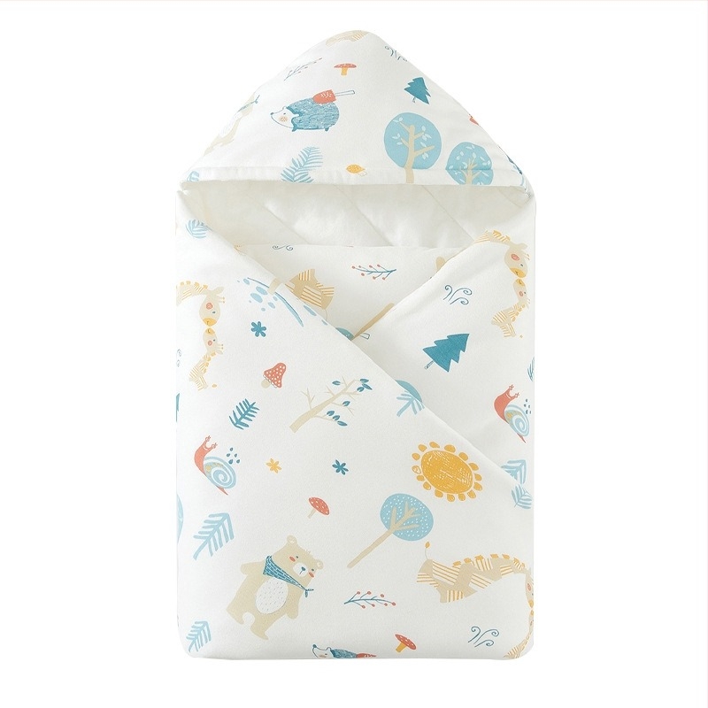 Zavivajuća deka za novorođenče – Granular Bear, 100% pamuk, punilo od umjetnih vlakana, sve sezone, uzorci: životinje, crtići, pruge