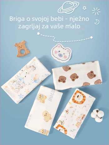 Banjwell Dekica za novorođenčad — 100% pamuk, lagana, za sve sezone, za bebe i malu djecu