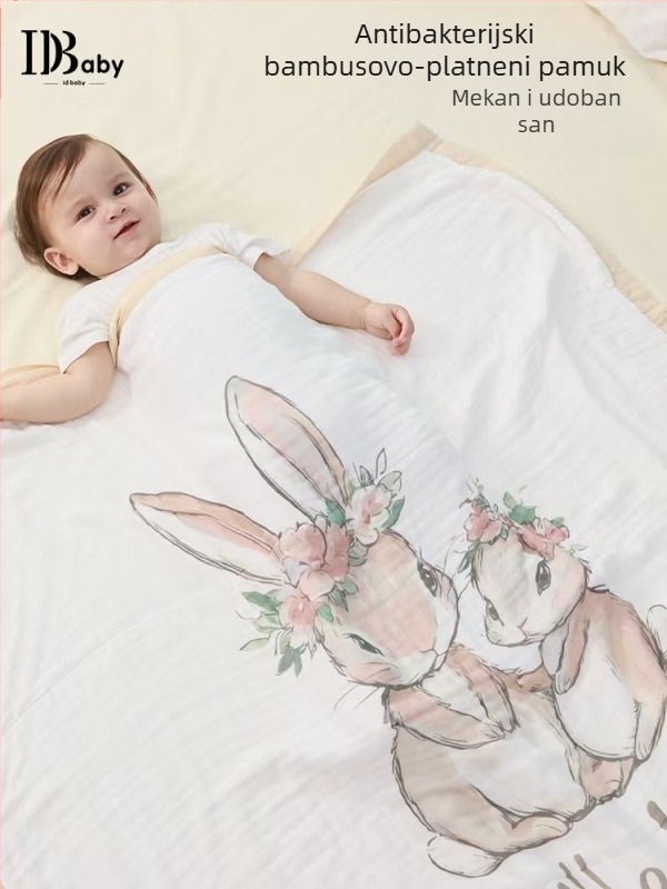 IDBABY bambusov ručnik za kupanje, svegodišnji za bebe i djecu 1–3 godine