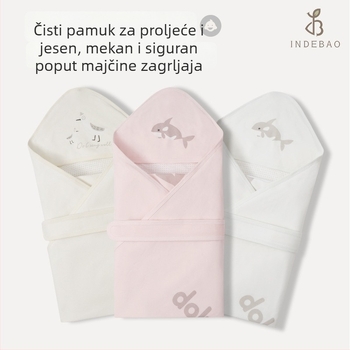 Zavijajuća deka za novorođenčad, jesen, 100% pamuk tkanina, punilo od čistog pamuka, sigurnosna razina A, uzorci: životinje, crtani likovi, slova, cvijeće, točkice