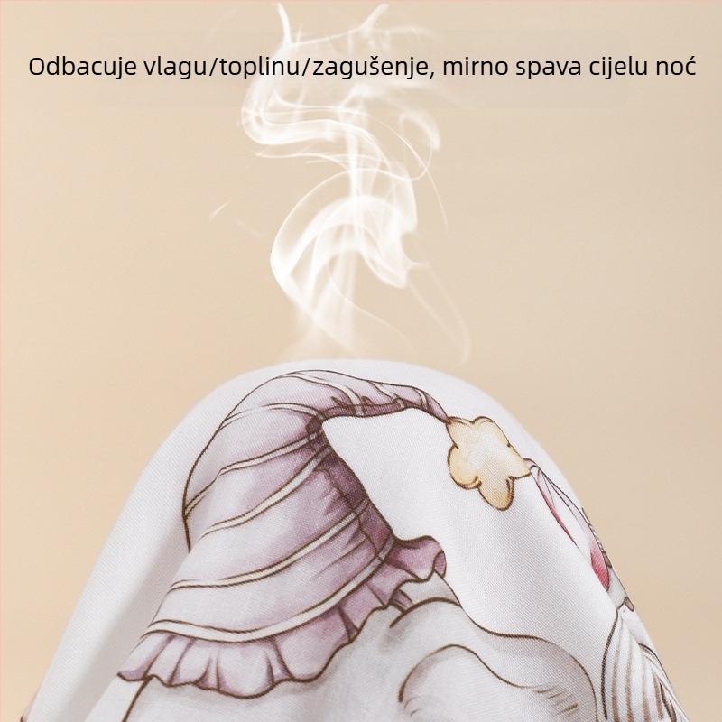 Zavivka za novorođenče od bambusovih vlakana, ljetna lagana verzija, do 0,5 kg, dizajn crtić
