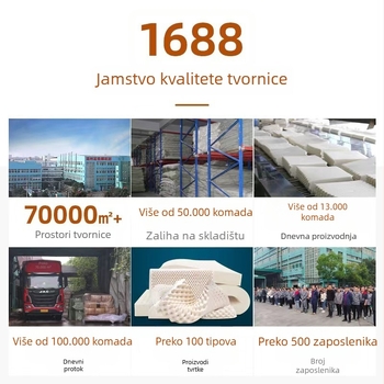 Jastuk od lateksa, 90% prirodnog lateksa, zakrivljen valoviti oblik, pogodan za djecu, bebe i odrasle