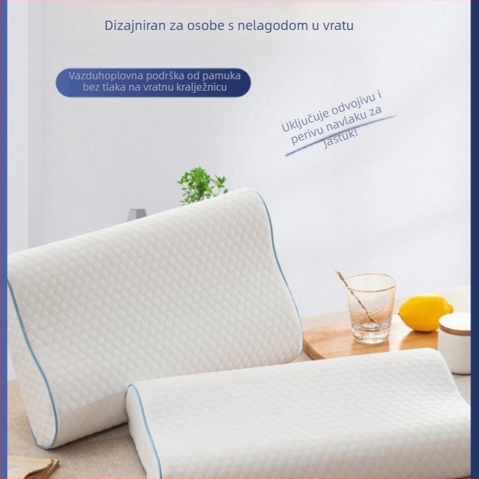 Pillow Island cervikalni jastuk u obliku leptira, memorijska pjena, visina 5–10 cm, težina 1 kg, prozračan