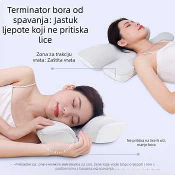 Pernja od memorijske pjene, oblik leptira, Modal navlaka, zaštita vratne kralježnice, za bočni san, težina 0,5–1 kg