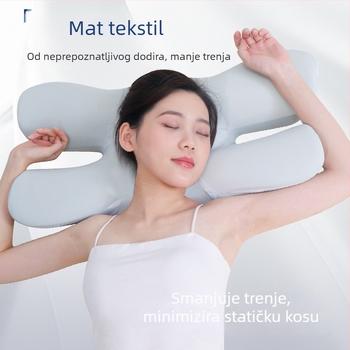 Pernja od memorijske pjene, oblik leptira, Modal navlaka, zaštita vratne kralježnice, za bočni san, težina 0,5–1 kg