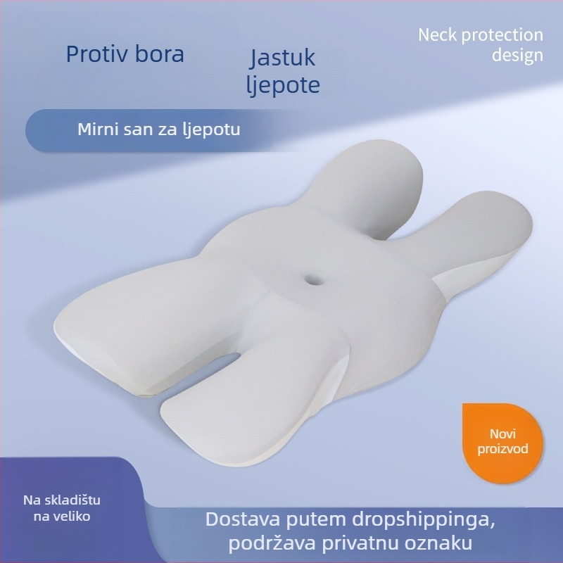 Pernja od memorijske pjene, oblik leptira, Modal navlaka, zaštita vratne kralježnice, za bočni san, težina 0,5–1 kg