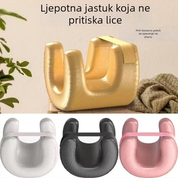 Myhome jastuk od memorijske pjene s navlakom od perastog velura, jastuk u obliku izvanzemljaka za bočno spavanje, prilagodljiv za odrasle