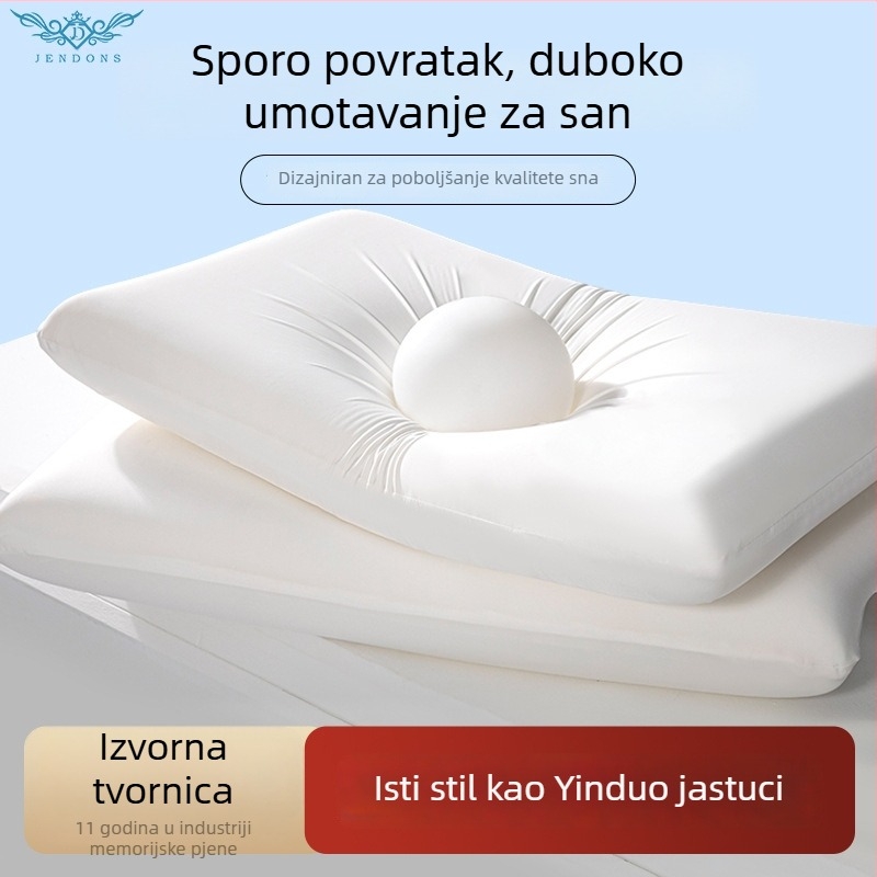 Vankuš za vratnu kralježnicu od memorijske pjene, pravokutnog oblika, pleteni navlaka, prilagodljivo, masa jezgre 1,0–1,5 kg