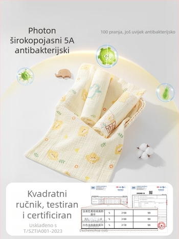 Beptides Dječja maramica za sline – pamuk preko 95%, karikaturni uzorak, upijanje vode, pogodno za novorođenčad i malu djecu