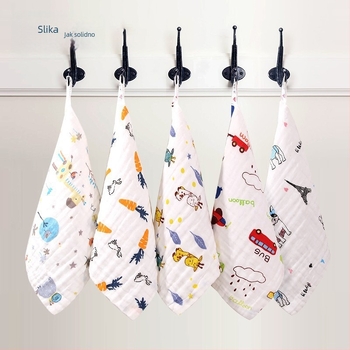 BeBi maramice od 100% pamuka, set od 5 kom., mekani kvadratni ručnici za lice, brzo upijanje 5–10 s