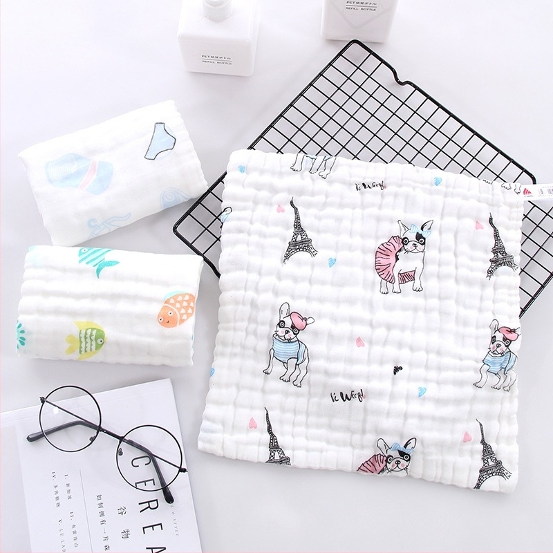 BeBi maramice od 100% pamuka, set od 5 kom., mekani kvadratni ručnici za lice, brzo upijanje 5–10 s