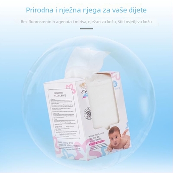 Bebine gaze za suho i mokro korištenje, mekani pamukasti gaz, 32s pređa, ravno tkanje, 80 kom