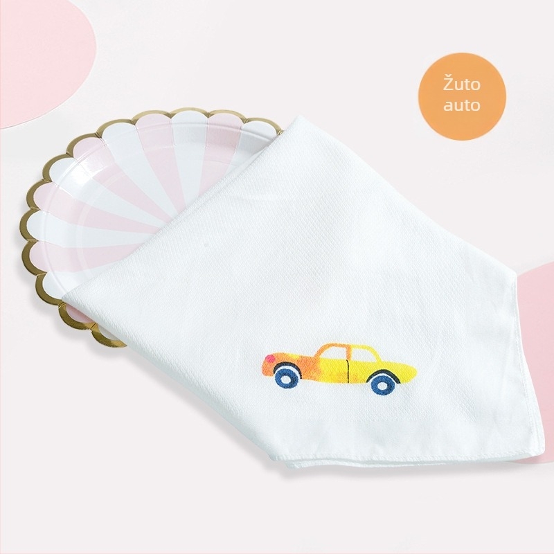 Dječji drool bib od pamuka Muslintree Cotton Tree, s karikaturnim uzorkom, za djecu 0–3 godine