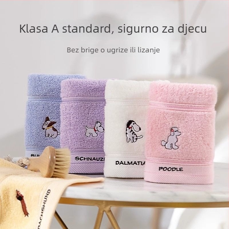 Dječji ručnik od 100% pamuka, 32 vlakna, s vezenjem, džakard i ravno pletenje, težina ispod 50 g, mogućnost prilagodbe