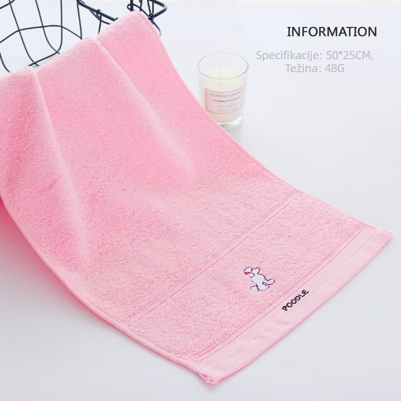 Dječji ručnik od 100% pamuka, 32 vlakna, s vezenjem, džakard i ravno pletenje, težina ispod 50 g, mogućnost prilagodbe