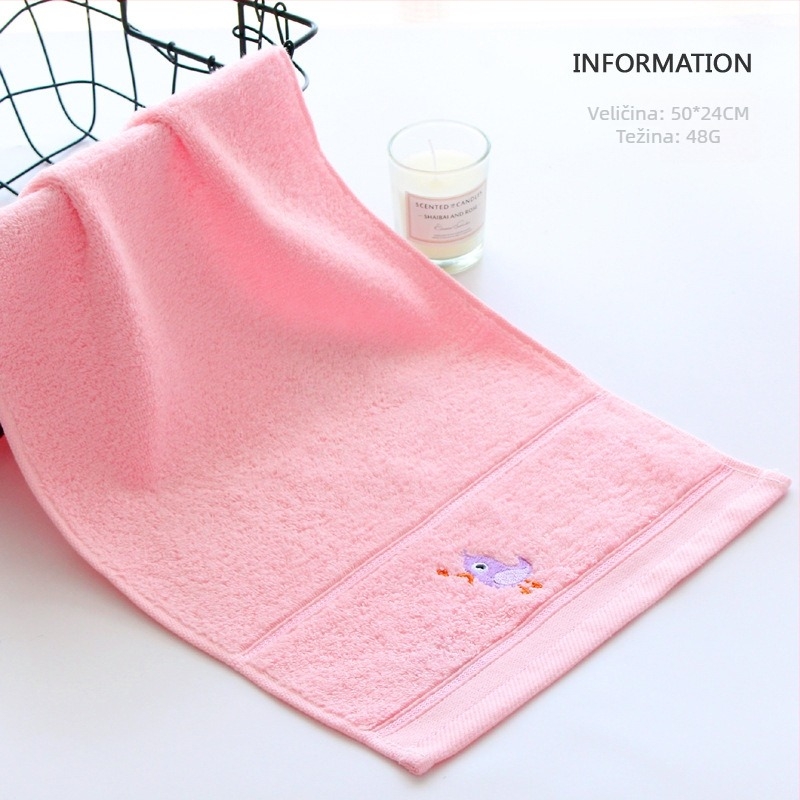 Dječji ručnik od 100% pamuka, 32 vlakna, s vezenjem, džakard i ravno pletenje, težina ispod 50 g, mogućnost prilagodbe