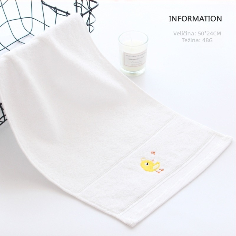 Dječji ručnik od 100% pamuka, 32 vlakna, s vezenjem, džakard i ravno pletenje, težina ispod 50 g, mogućnost prilagodbe