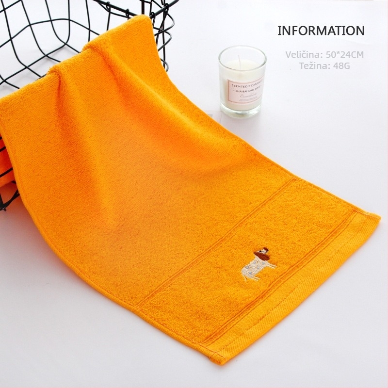 Dječji ručnik od 100% pamuka, 32 vlakna, s vezenjem, džakard i ravno pletenje, težina ispod 50 g, mogućnost prilagodbe