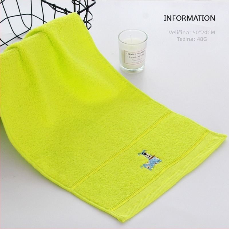 Dječji ručnik od 100% pamuka, 32 vlakna, s vezenjem, džakard i ravno pletenje, težina ispod 50 g, mogućnost prilagodbe