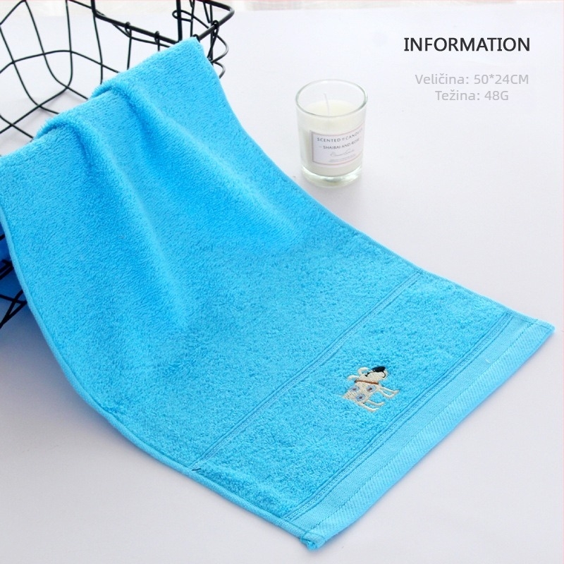 Dječji ručnik od 100% pamuka, 32 vlakna, s vezenjem, džakard i ravno pletenje, težina ispod 50 g, mogućnost prilagodbe