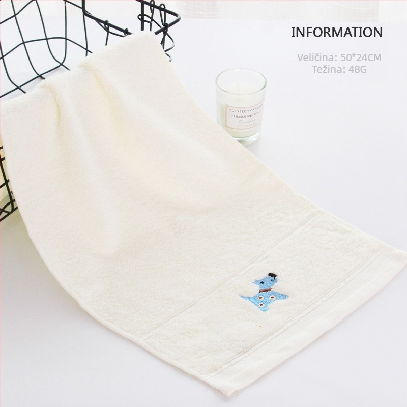 Dječji ručnik od 100% pamuka, 32 vlakna, s vezenjem, džakard i ravno pletenje, težina ispod 50 g, mogućnost prilagodbe