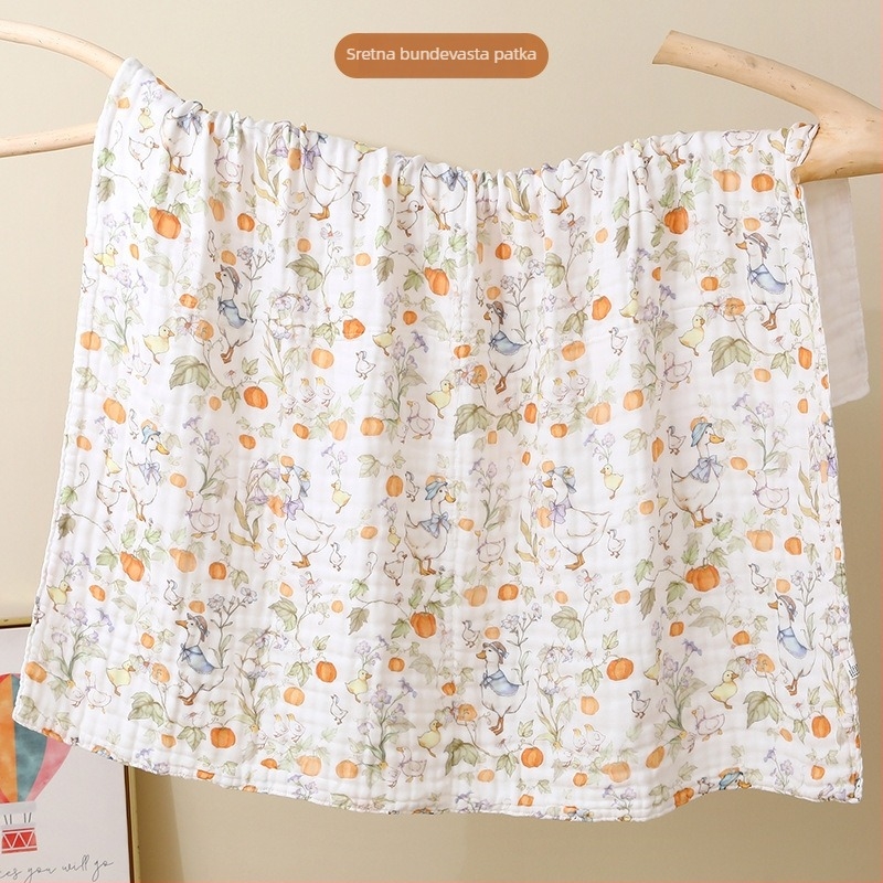 Dječji ručnik od gaze s karikaturnim uzorkom – sve sezone, 300–400 g, 40 vlakana, otisak