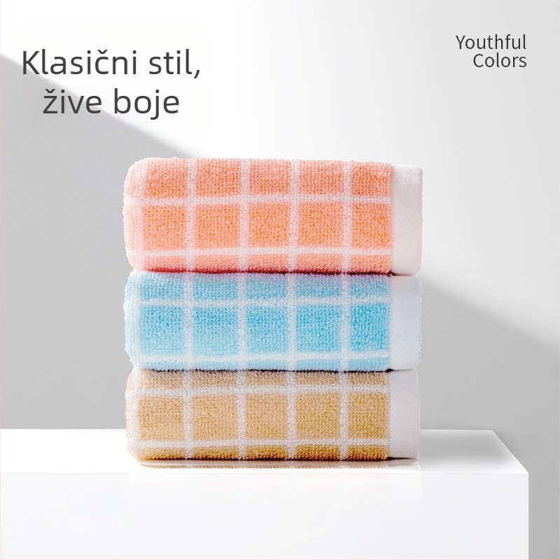Dječji prugasti ručnik, 100% pamuk, 32s vlakno, 50–80 g, ručnik/ručnik za lice
