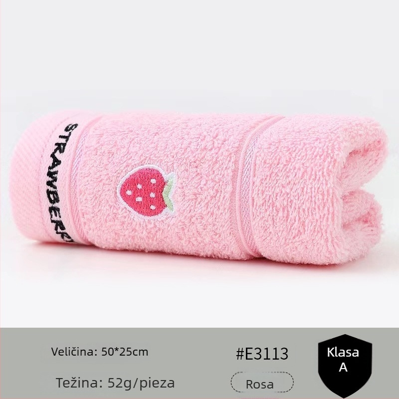 Dječji ručnik od 100% pamuka, nježan prema koži, mekan, s izvezenim znakovima (Materijal: 100% pamuk; Vlakna: 21 niti; Proces izrade: vezenje; Model: izvezen; Namjena: za bebu)