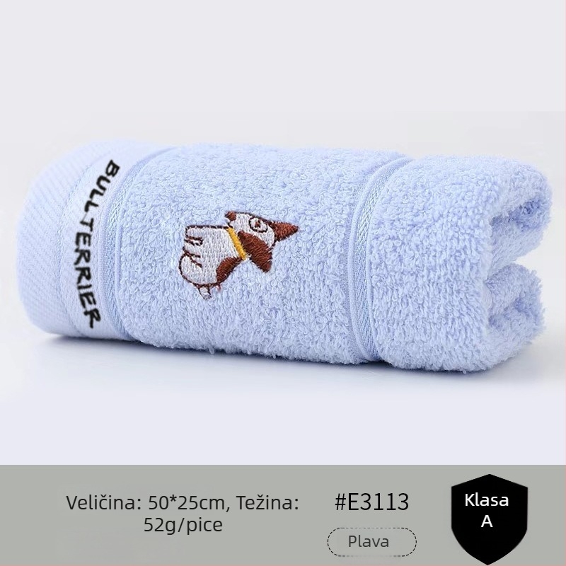 Dječji ručnik od 100% pamuka, nježan prema koži, mekan, s izvezenim znakovima (Materijal: 100% pamuk; Vlakna: 21 niti; Proces izrade: vezenje; Model: izvezen; Namjena: za bebu)