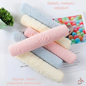Dječji ručnik od bambusa – 32 niti, 50–80 g, šiven rub, otisak, ravna tkanina