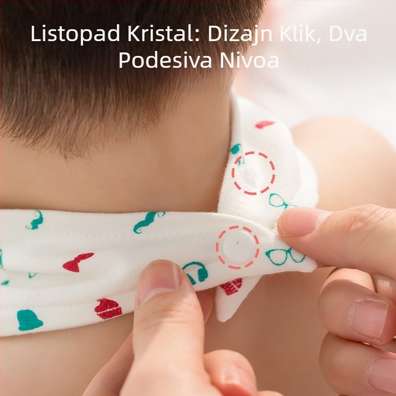 October Crystal Triangle Bib - Pamuk, Unisex, Za novorođenčad