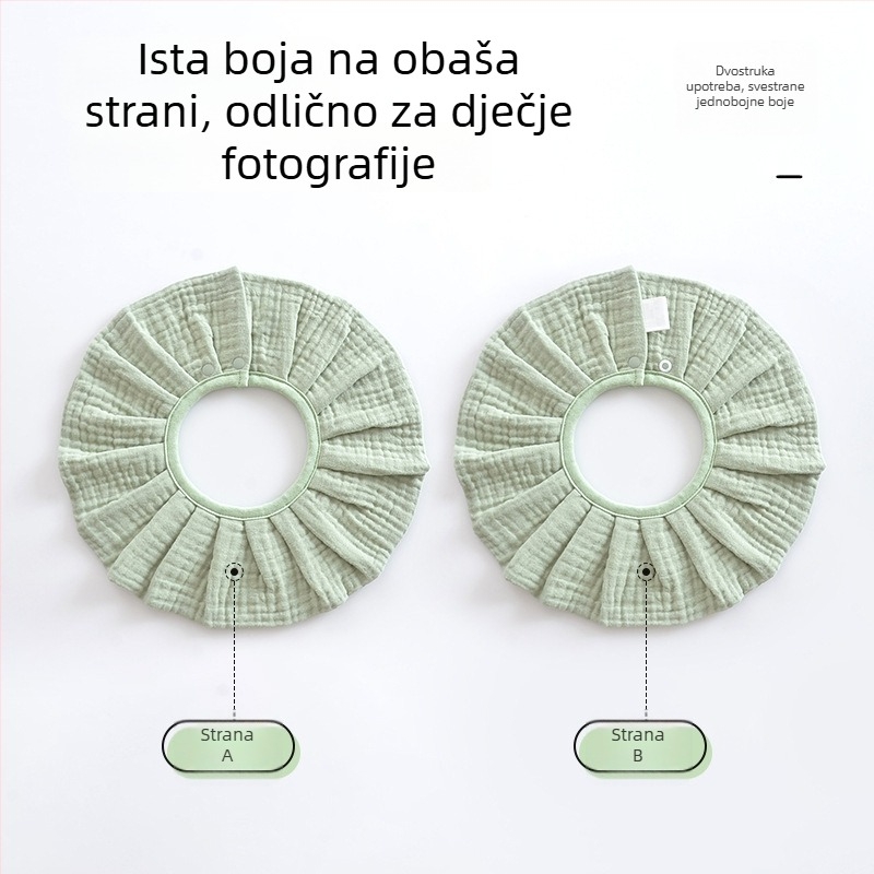 Bejbi pamučni bavets od pamuka, korejskog stila, jedinstven jedne boje uzorak, šavovi uz rub, za bebe 0–2 godine