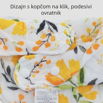 Dječji trokutasti salivni ubrus, bambus-pamučna mješavina 70/30, upijajući, za novorođenčad 0–1 godina, karikaturalni uzorak