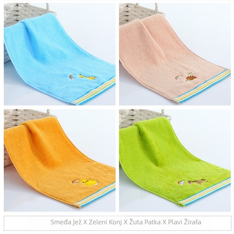 Sanli dječji pamučni ručnik, izvezen, težina ispod 50 g