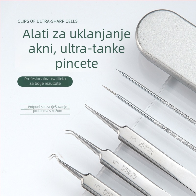 Set igala za akne i klip za ćelije — nehrđajući čelik, izdržljiv, za opću upotrebu