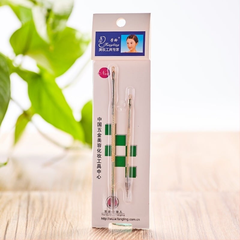 Profesionalna igla za uklanjanje crnih točkica i akni od nehrđajućeg čelika – set od 2 komada (duge i kratke)