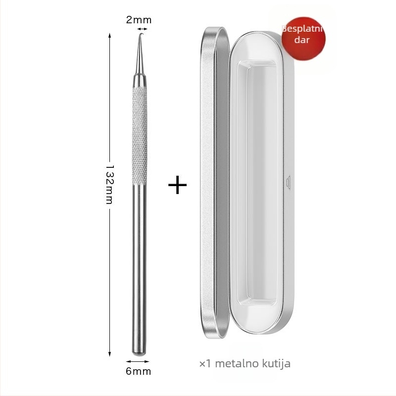 Igle za akne s zakrivljenim kukama – nehrđajući čelik, alat za vađenje crnih točkica