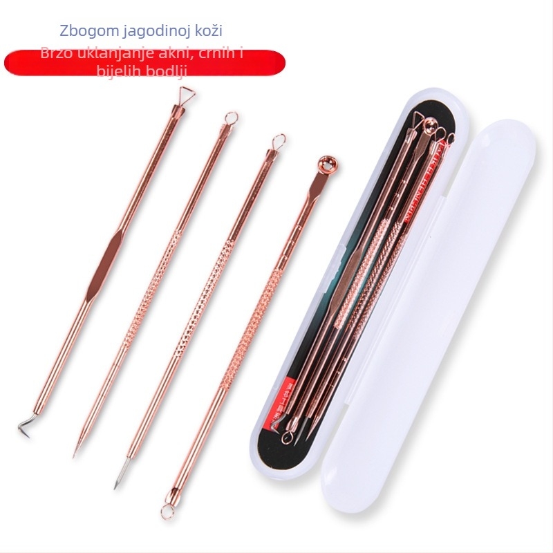 Huashun Nehrđajući čelik 4-dijelni set alata za akne i mitesere