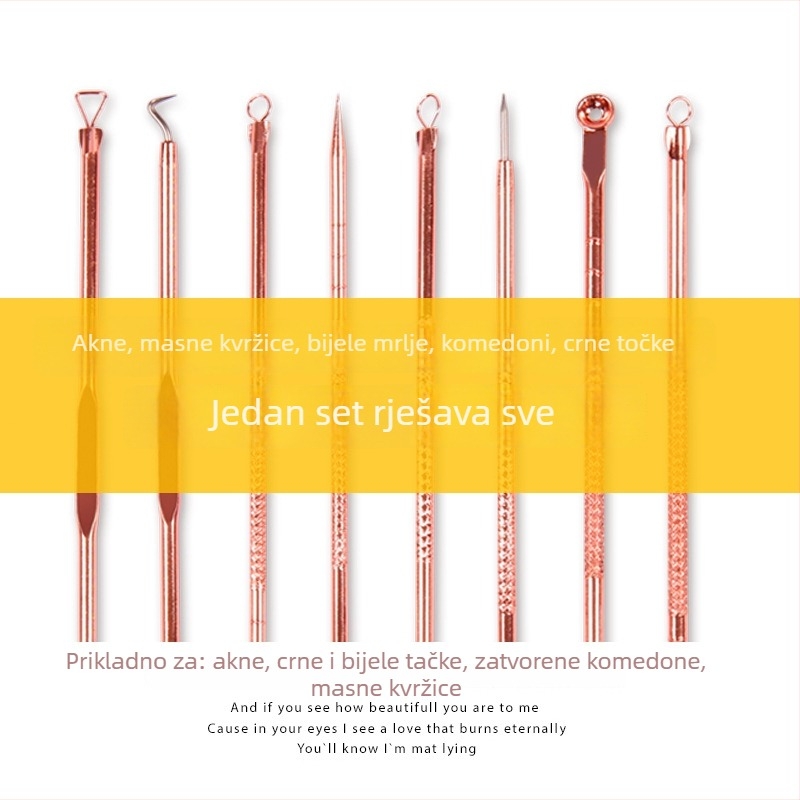 Huashun Nehrđajući čelik 4-dijelni set alata za akne i mitesere