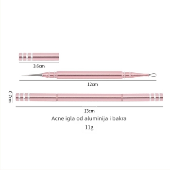 Igla za akne: dvostruko glavna, prijenosna nehrđajućeg čelika alat za istiskivanje prištića; podrijetlo Yangjiang, Guangdong; dugotrajan rok trajanja; kozmetički alat: igla za akne