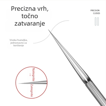 Yiliren igla za uklanjanje akni i pinceta za mitesere, No.5 klip, nehrđajući čelik