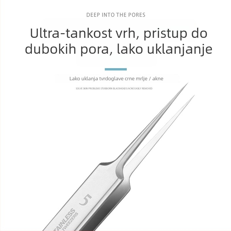 Yiliren igla za uklanjanje akni i pinceta za mitesere, No.5 klip, nehrđajući čelik