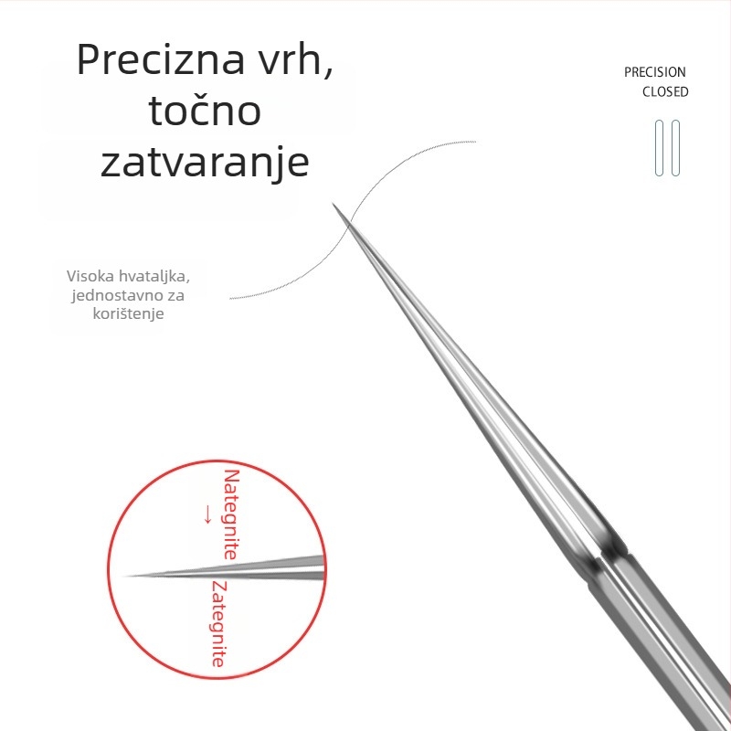 Yiliren igla za uklanjanje akni i pinceta za mitesere, No.5 klip, nehrđajući čelik