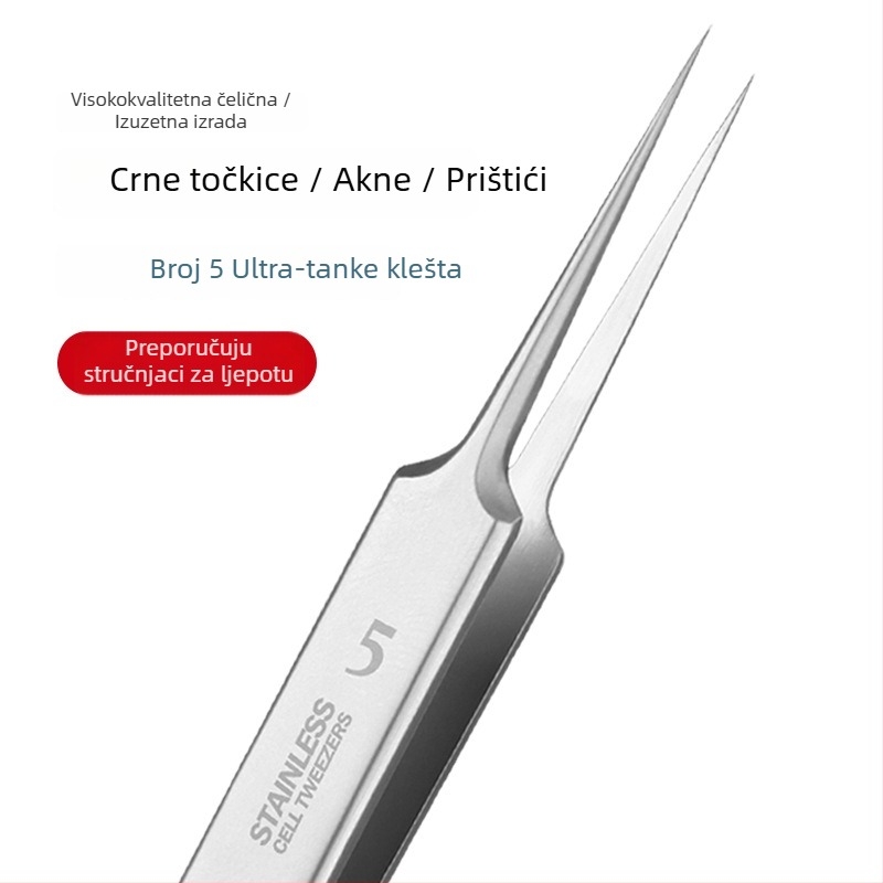 Yiliren igla za uklanjanje akni i pinceta za mitesere, No.5 klip, nehrđajući čelik