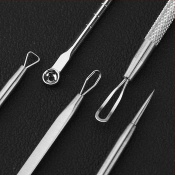 6-dijelni set igala od nehrđajućeg čelika za akne za uklanjanje crnih mrlja