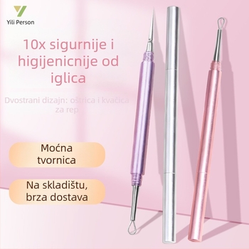 Yiliren Nehrđajući čelični alat za akne – Medicinski razred, jednokratna upotreba, izuzetno precizan alat za uklanjanje crnih točkica i prištića