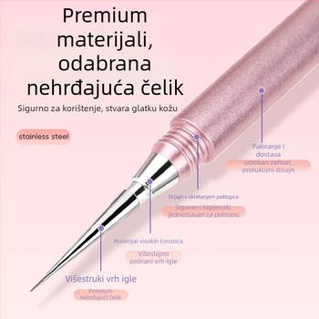 Yiliren Nehrđajući čelični alat za akne – Medicinski razred, jednokratna upotreba, izuzetno precizan alat za uklanjanje crnih točkica i prištića