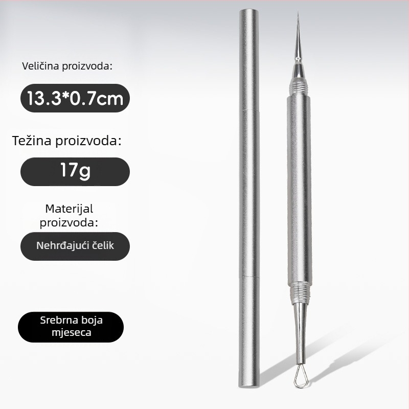 Yiliren Nehrđajući čelični alat za akne – Medicinski razred, jednokratna upotreba, izuzetno precizan alat za uklanjanje crnih točkica i prištića